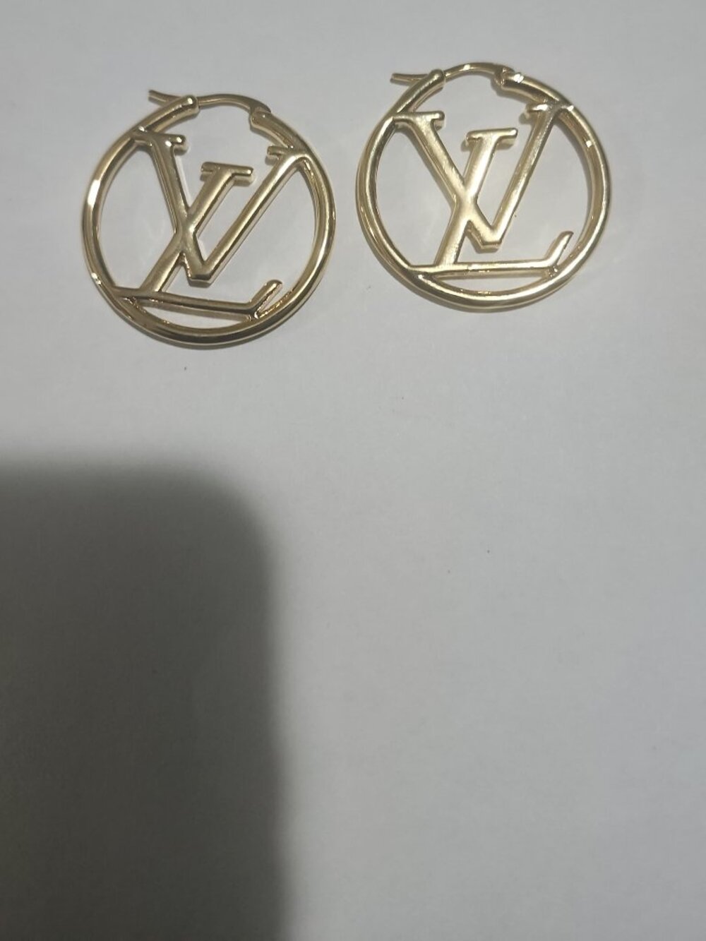 Shiny Gold Round Hoop Earrings